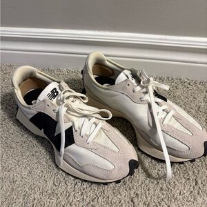 New Balance Cream and Black Sneakers